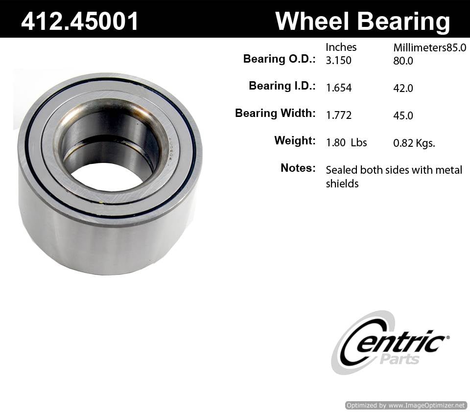 Centric 510053 412.45001E Standard Ball Bearing