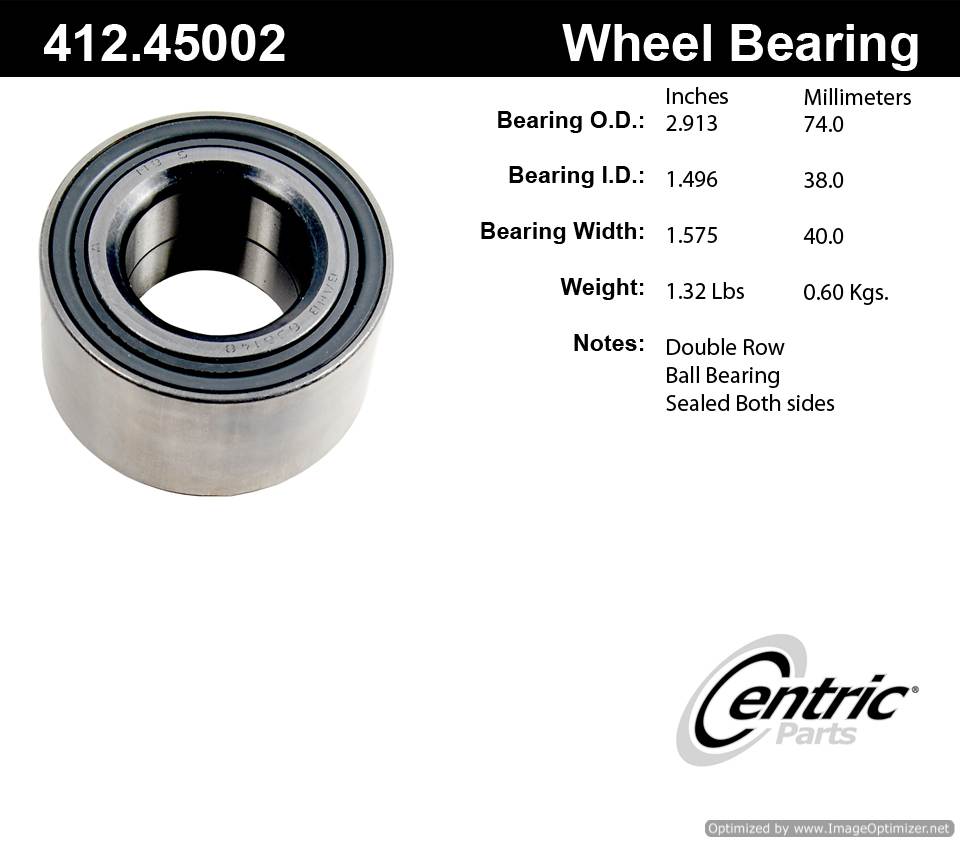 Centric 510035 412.45002 Premium Ball Bearing