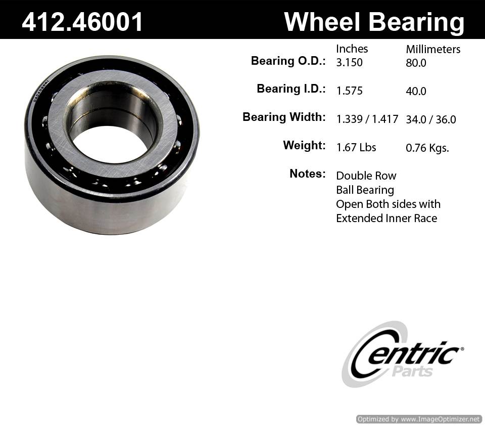 Centric 513036 412.46001 Premium Ball Bearing