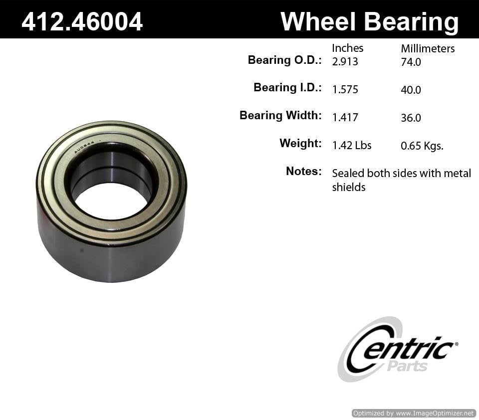 Centric 510021 412.46004E Standard Ball Bearing