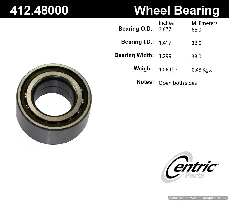 Centric 510001 412.48000E Standard Ball Bearing