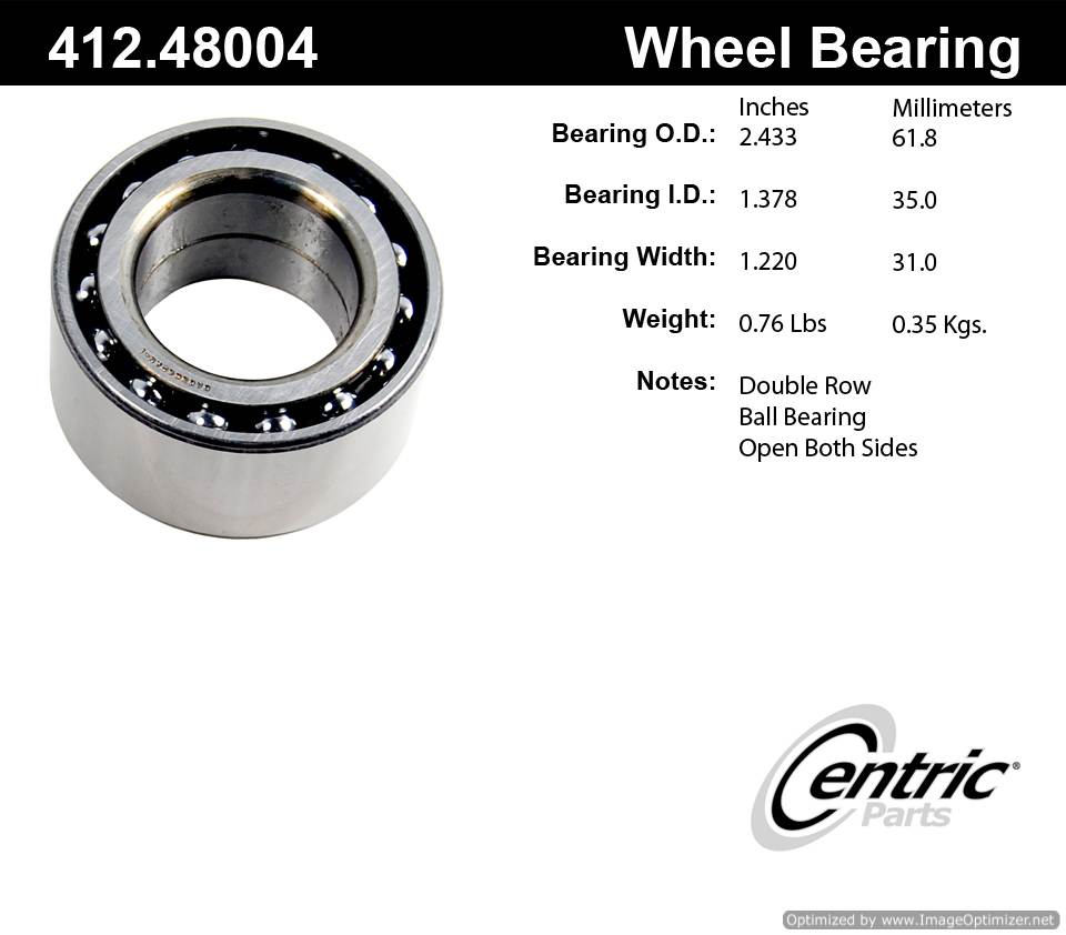 Centric 511034 412.48004E Standard Ball Bearing