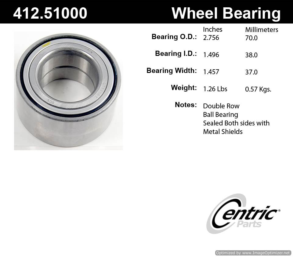 Centric 510055 412.51000E Standard Ball Bearing