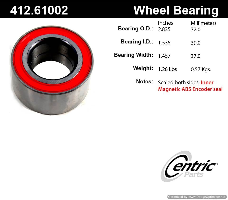 Centric 510056 412.61002E Standard Ball Bearing