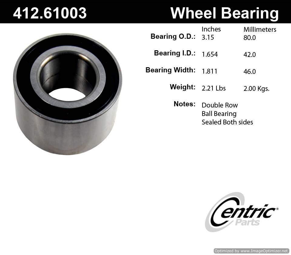 Centric 511032 412.61003E Standard Ball Bearing