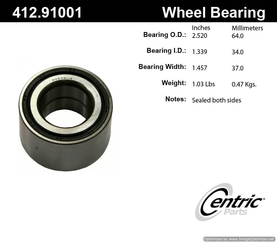 Centric 510066 412.91001E Standard Ball Bearing