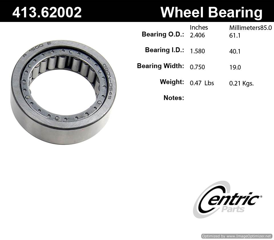 Centric 413.62002 Premium Roller Bearing 805890544548