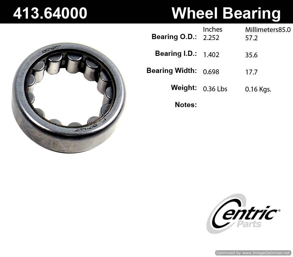 Centric 413.64000E Standard Roller Bearing 805890602279