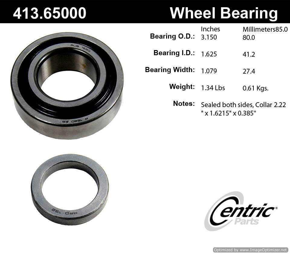 Centric 413.65000 Premium Roller Bearing 805890544593