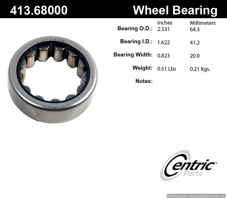 Centric 413.68000 Premium Roller Bearing 805890544623