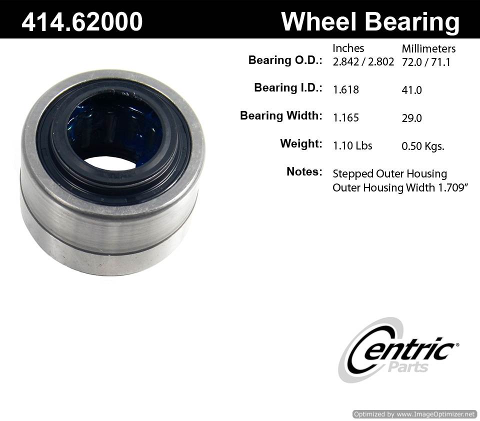 Centric 414.62000E Standard Roller Bearing 805890602354