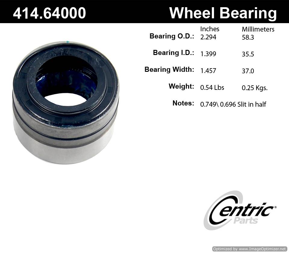 Centric 414.64000 Premium Axle Repair Beari 805890580058