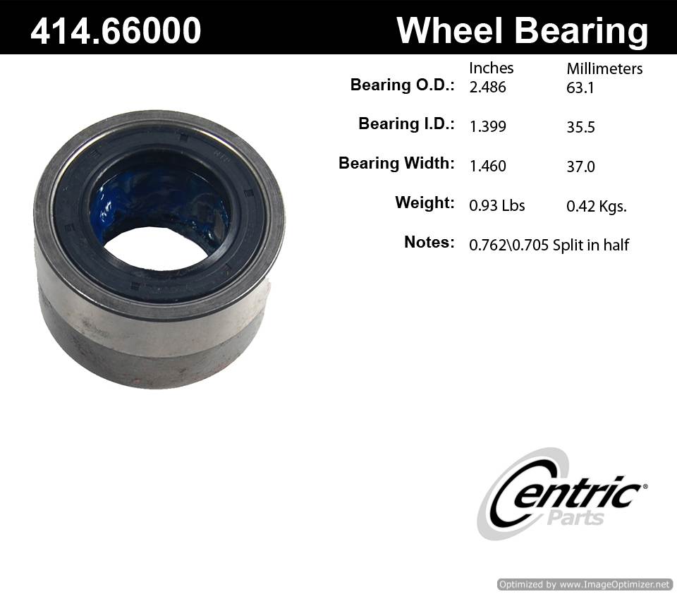 Centric 414.66000 Premium Axle Repair Beari 805890580089