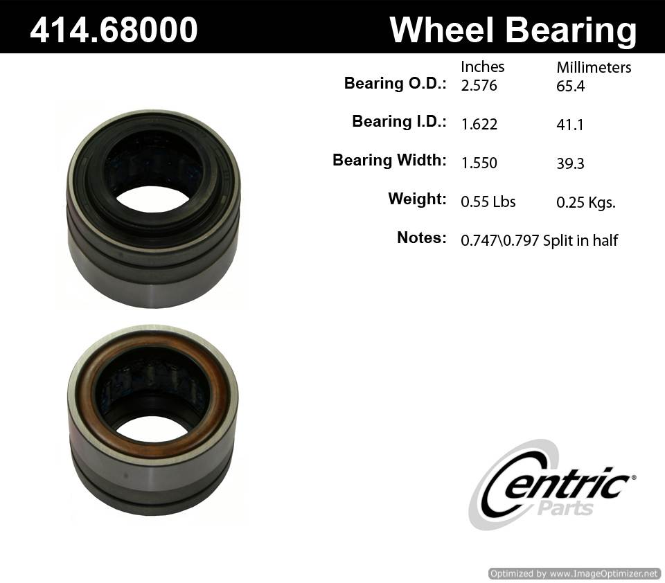 Centric 414.68000 Premium Axle Repair Beari 805890580096