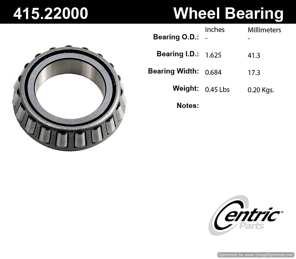 Centric 415.22000 Premium Taper Bearing 805890570844