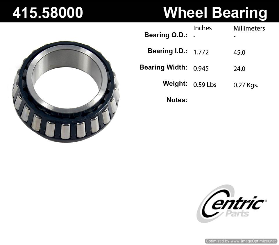 Centric 415.58000E Standard Bearing Cone 805890602477