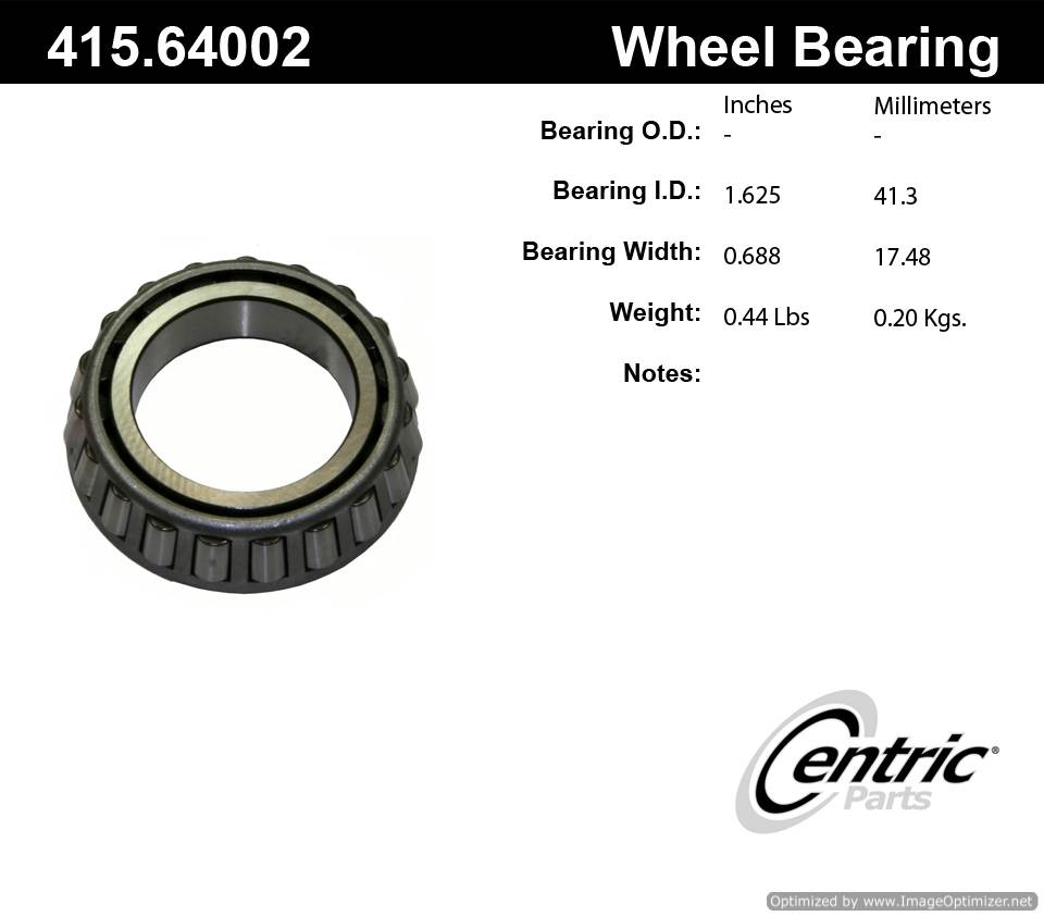 Centric 415.64002E Standard Bearing Cone 805890602576