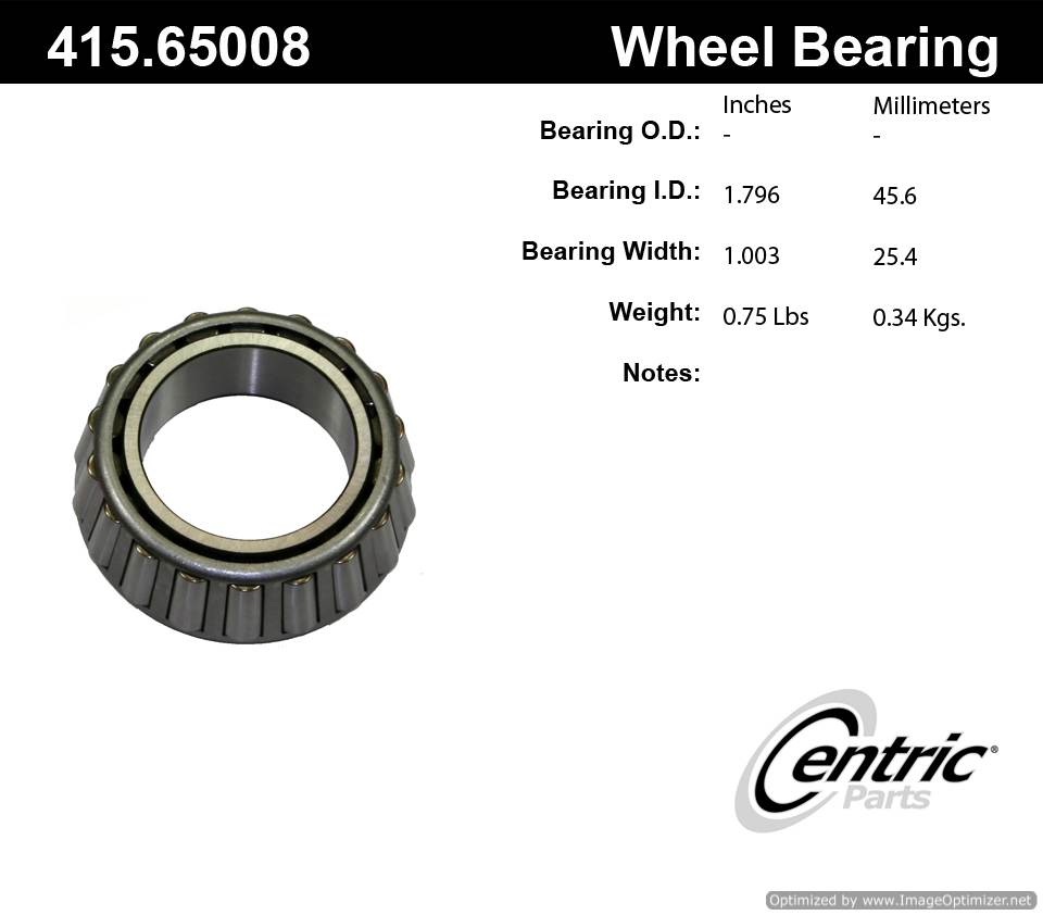 Centric 415.65008 Premium Taper Bearing 805890636526