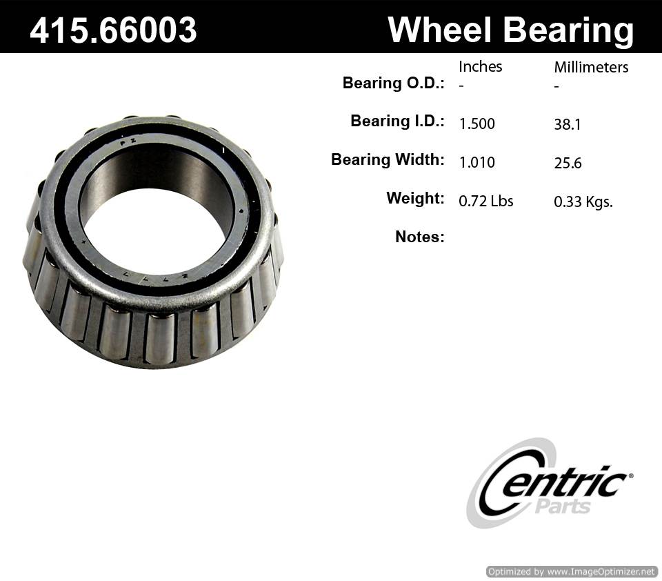 Centric 415.66003 Premium Taper Bearing 805890571445