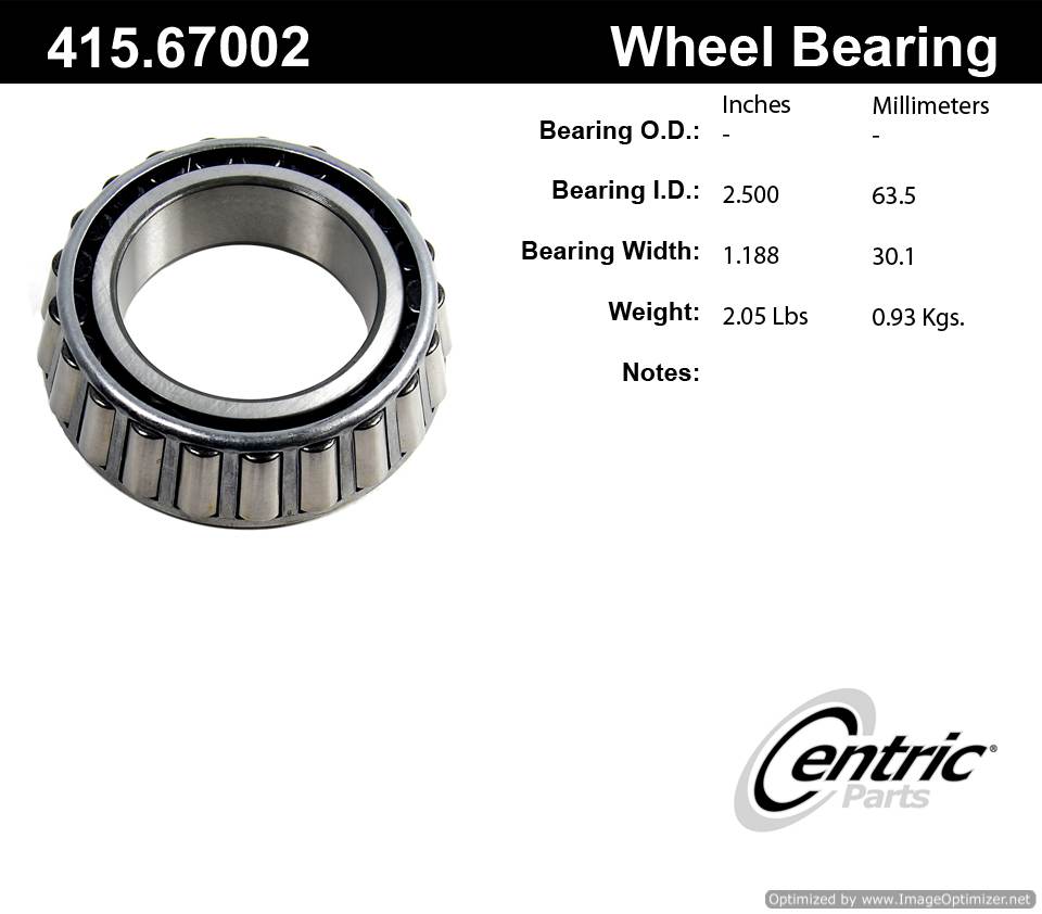 Centric 415.67002 Premium Taper Bearing 805890571544