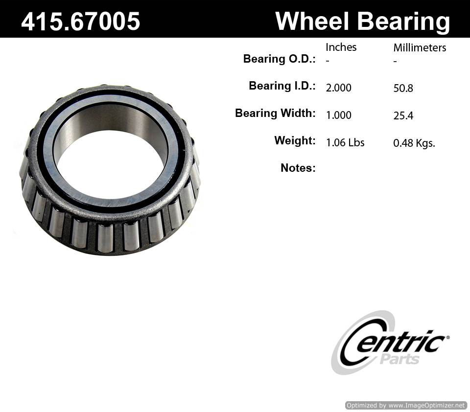 Centric 415.67005E Standard Bearing Cone 805890602828