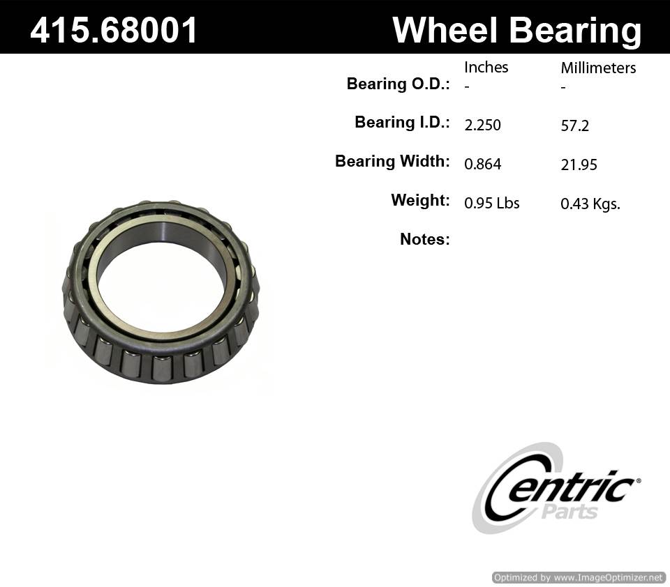 Centric 415.68001E Standard Bearing Cone 805890602866