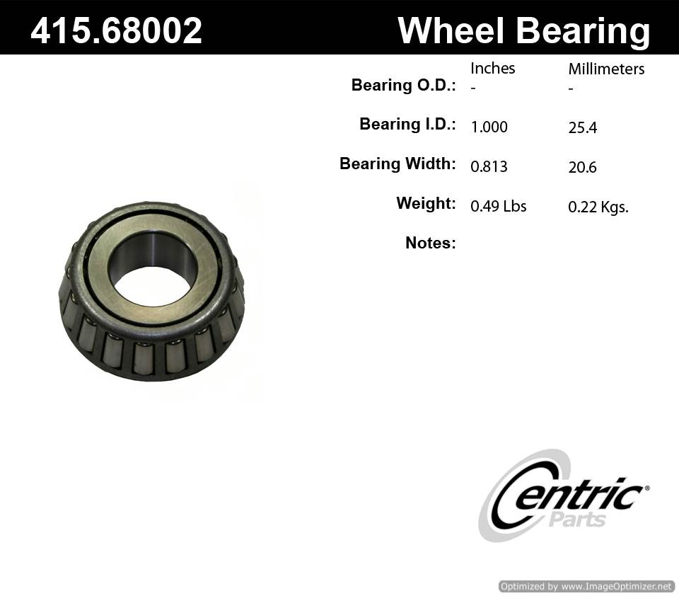 Centric 415.68002E Standard Bearing Cone 805890602873