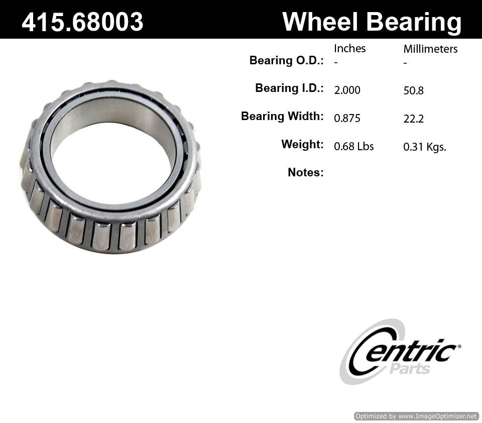 Centric 415.68003 Premium Taper Bearing 805890571698