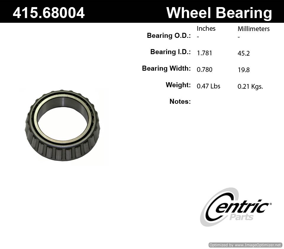Centric 415.68004E Standard Bearing Cone 805890602897