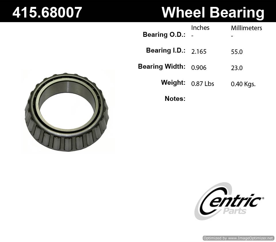 Centric 415.68007E Standard Bearing Cone 805890602927