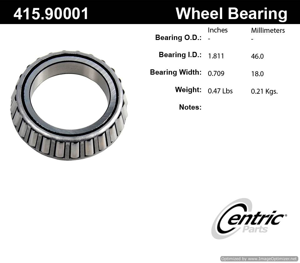 Centric 415.90001 Premium Taper Bearing 805890571872