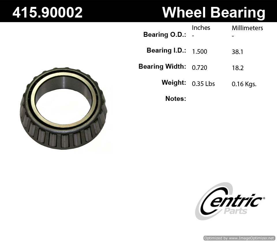 Centric 415.90002E Standard Bearing Cone 805890602972