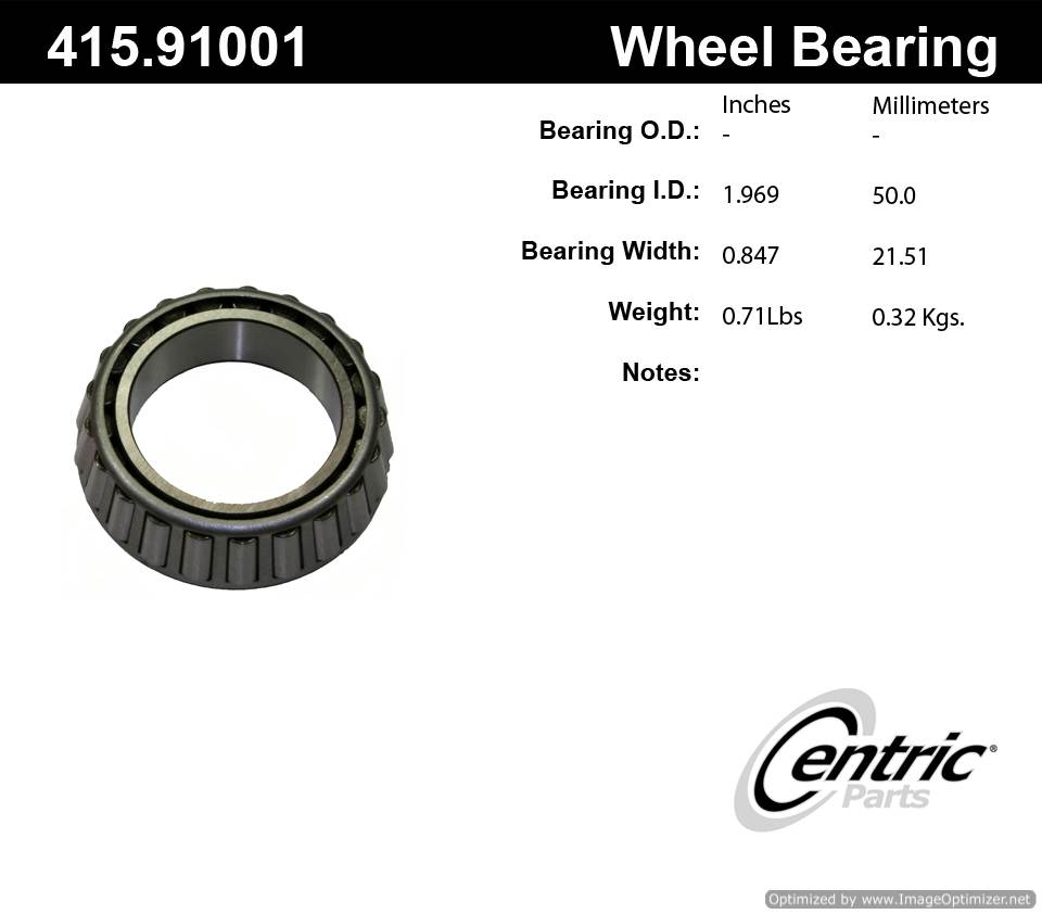 Centric 415.91001 Premium Taper Bearing 805890571933