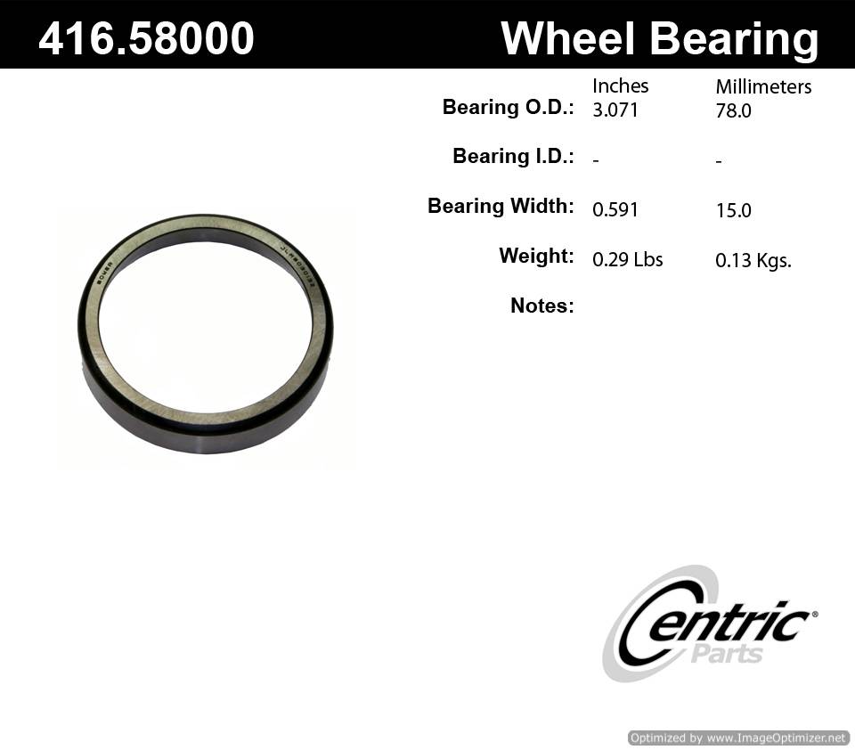 Centric 416.58000E Standard Bearing Race 805890603054