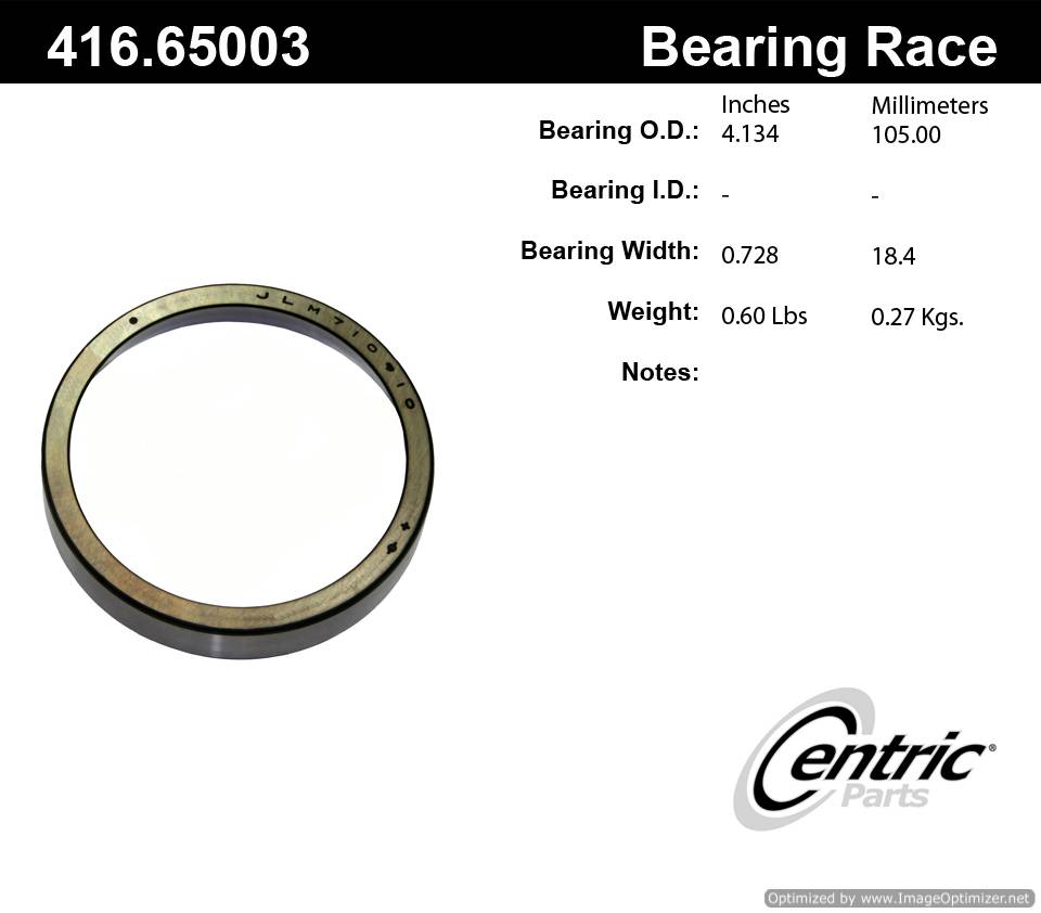 Centric 416.65003E Standard Bearing Race 805890606307