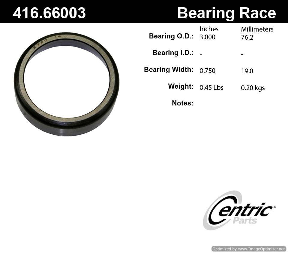 Centric 416.66003E Standard Bearing Race 805890603252