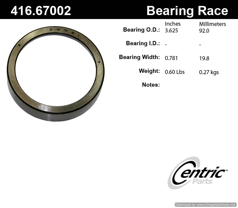 Centric 416.67002E Standard Bearing Race 805890603320