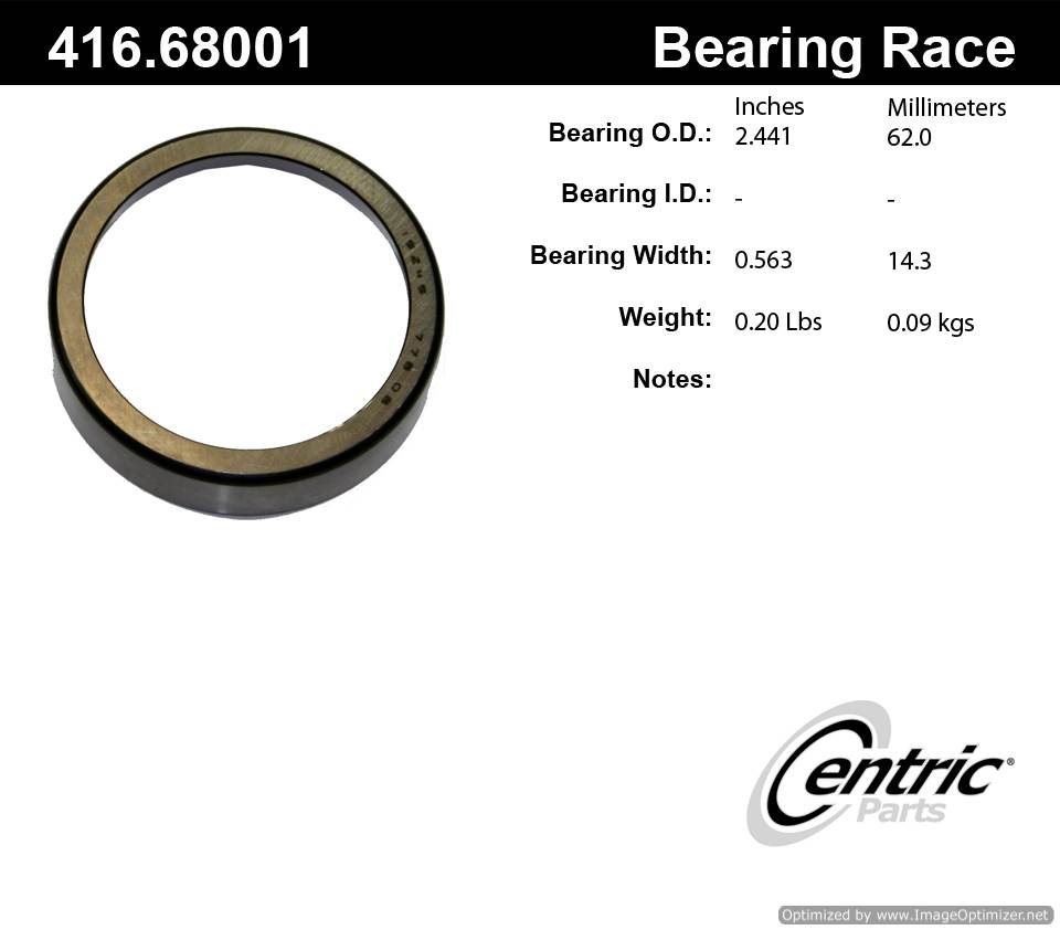 Centric 416.68001E Standard Bearing Race 805890603351