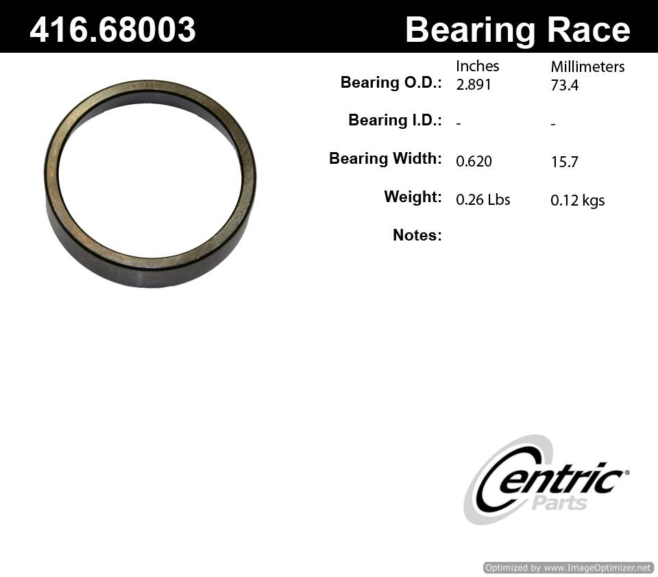 Centric 416.68003E Standard Bearing Race 805890603375