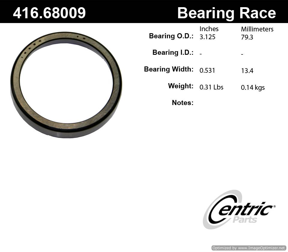 Centric 416.68009E Standard Bearing Race 805890603443