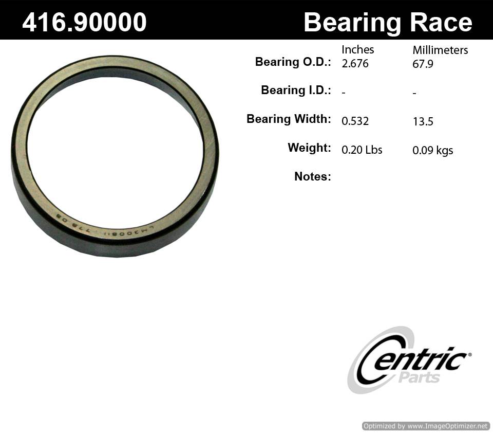 Centric 416.90000E Standard Bearing Race 805890603498