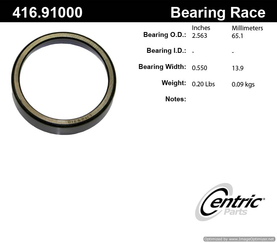 Centric 416.91000E Standard Bearing Race 805890603535
