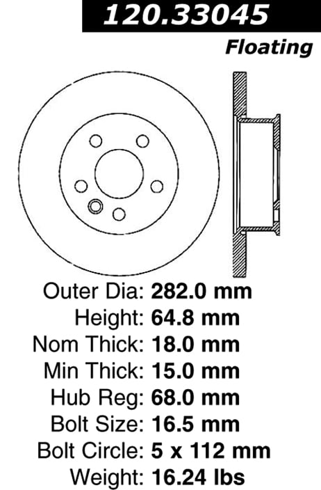 120.33045 Premium Brake Rotor 805890030362