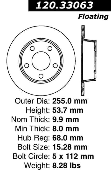 120.33063 Premium Brake Rotor 805890165941