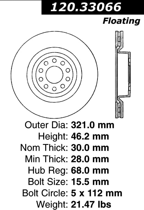 120.33066 Premium Brake Rotor 120.33096 805890317517