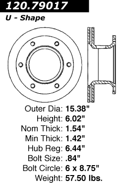 120.79017 Premium Brake Rotor 121.79017 805890044246