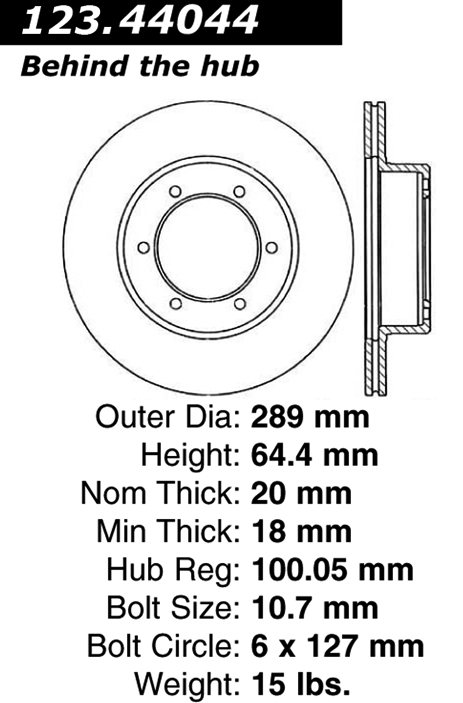 123.44044 Standard Brake Drum 805890075868