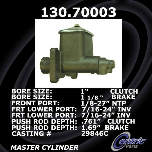 130.70003 Premium Brake Master Cyl 805890010302