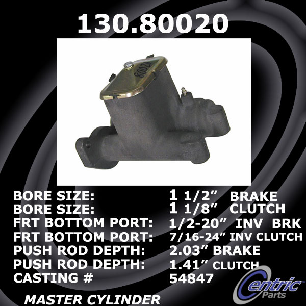 130.80020 Premium Brake Master Cyl 805890011026