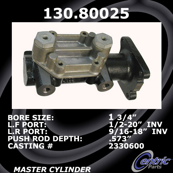 130.80025 Premium Brake Master Cyl 805890129325